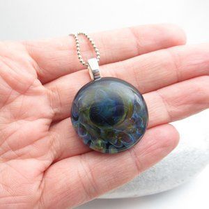 Borosilicate Glass Cabochon Necklace